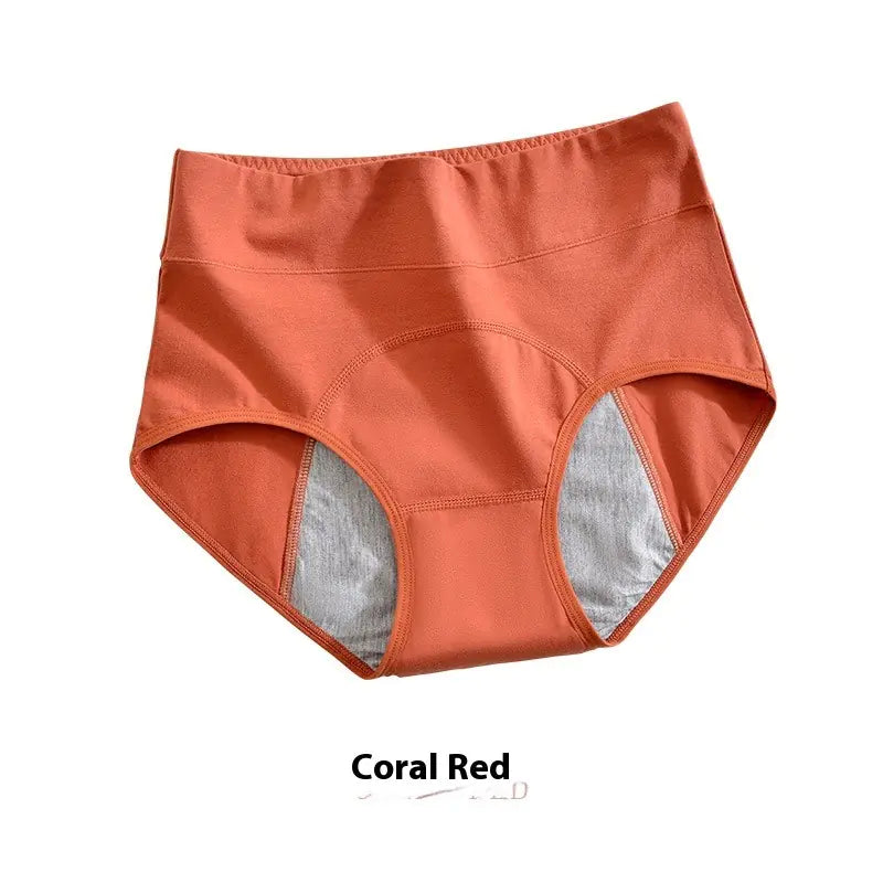 Culottes à Taille Haute en Coton Anti-fuite pour Femmes